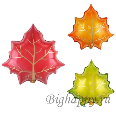 Фольгированный шар с гелием «Лист кленовый»