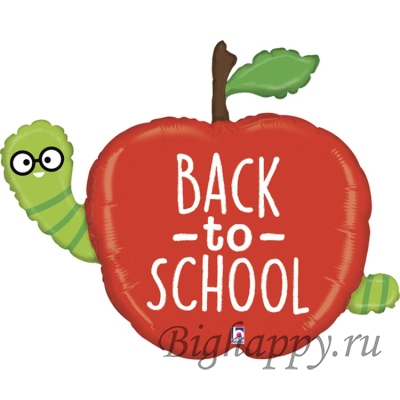 Фольгированный шар - яблоко «Вack to school» фото