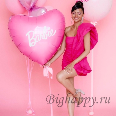 Композиция из фольгированных и латексных шаров «Barbie» фото