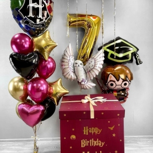 Коробка &ndash; сюрприз с шарами &laquo;Гарри Поттер&raquo; фото