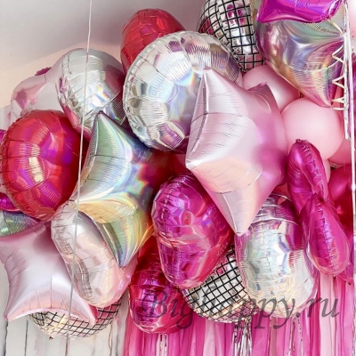Оформление дня рождения девочки шариками в стиле Барби