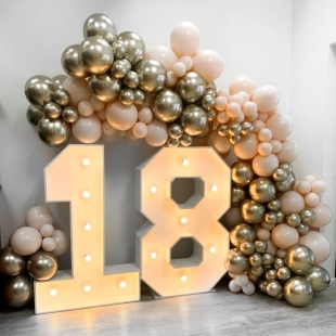 Оформление шарами на 18-летие "Лучшее совершеннолетие" фото