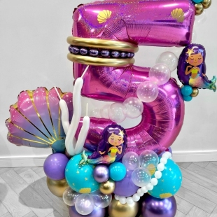 Композиция шаров "Роскошные Русалочки" фото