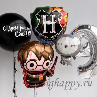 Воздушные шары с гелием на день рождения «Гарри Поттер»