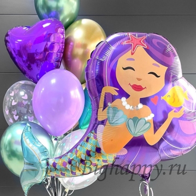 Воздушные шары для девочки «Русалочка» фото