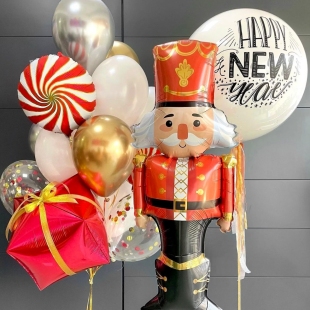Воздушные шары для новогодних праздников «Happy New Year» фото