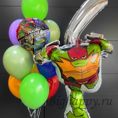 Воздушные шары на день рождения «Черепашки Ниндзя» фото