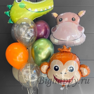 Воздушные шары для детского праздника «Милые животные» фото