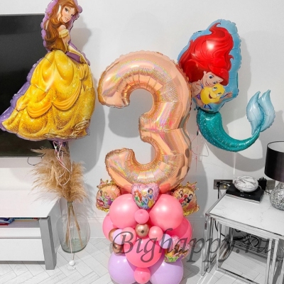 Композиция из шаров для девочки «Принцесса и Русалочка» фото