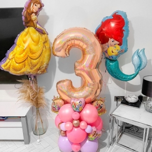 Композиция из шаров для девочки &laquo;Принцесса и Русалочка&raquo; фото