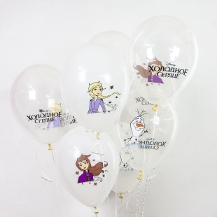 Прозрачные шары в стиле &quot;Холодное сердце&quot; с изображением Эльзы и Анны фото