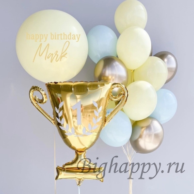 Воздушные шары на день рождения «Золотой кубок» фото