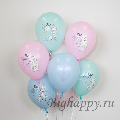 Воздушные шары в нежно-пастельных цветах &quot;Холодное сердце&quot; фото