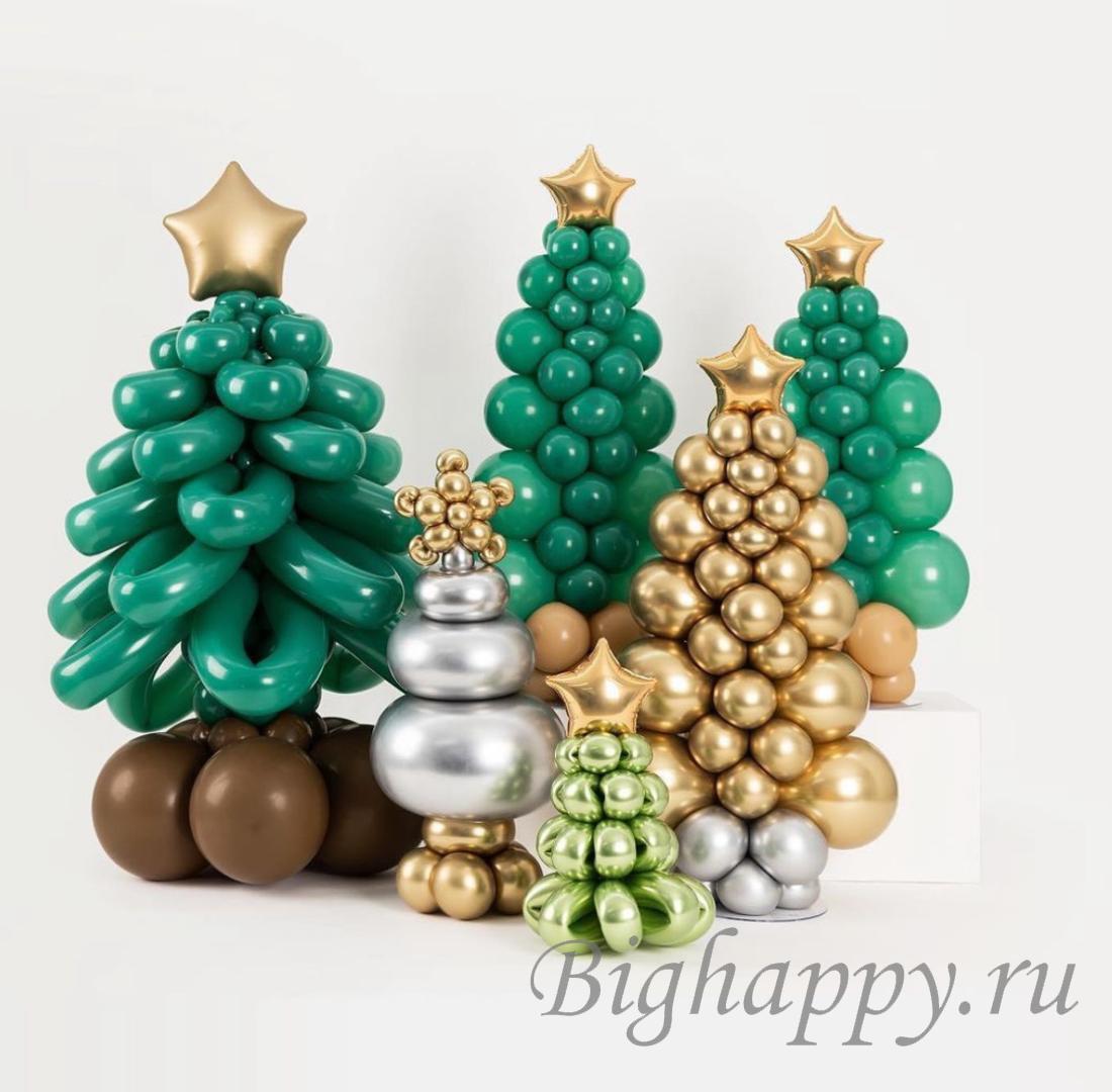Купить новогодние композиции из шаров по доступной цене с доставкой по Москве