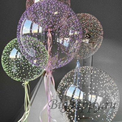 Шар Bubbles с конфетти фото