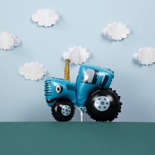 Мини-шар &quot;Синий Трактор&quot; на палочке, 36 см фото