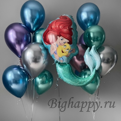 Воздушные шары на детский праздник «Морская принцесса Русалочка» фото