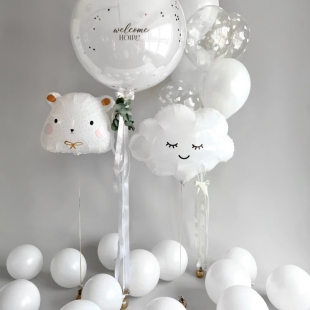 Шары на выписку из роддома &laquo;Добро пожаловать домой&raquo; фото