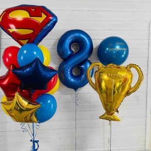 Воздушные шары с цифрой &laquo;Кубок супермена&raquo; фото
