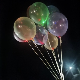 Прозрачный цветной шар (красный, зеленый, оранжевый, розовый) фото