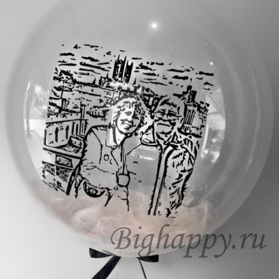 Большой прозрачный шар с печатью Вашей фотографии или другого сложного изображения