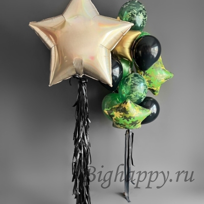 Воздушные шары для мужчин с большой фольгированной звездой фото