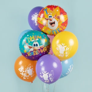 Связка веселых шариков в стиле "Буба" фото