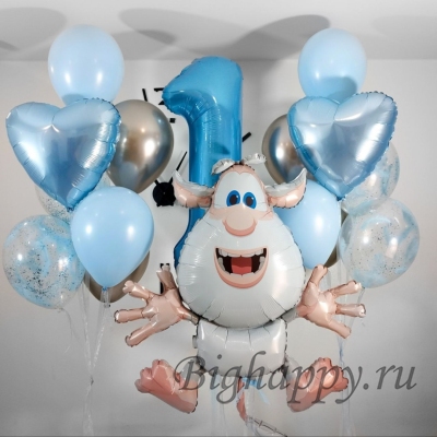 Воздушные шары для детского праздника «Домовой Буба» фото