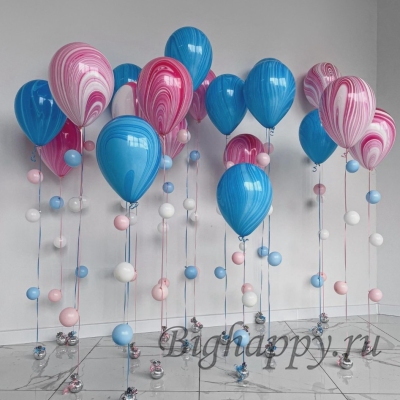 Праздничное украшение воздушными шарами агат фото