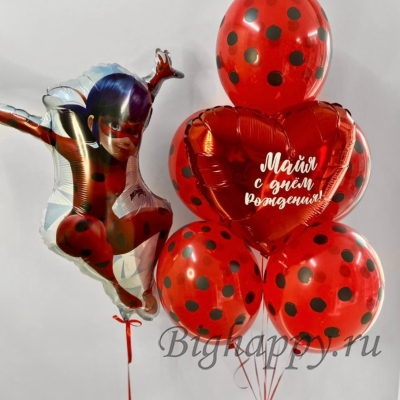 Воздушные шары для детского праздника «Леди Баг» фото