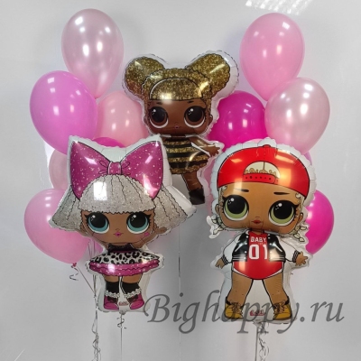 Воздушные шары с гелием «Куклы Лол» фото