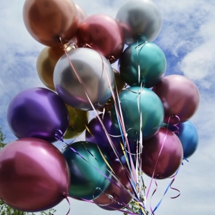 Большая связка из 20 шаров-хром фото