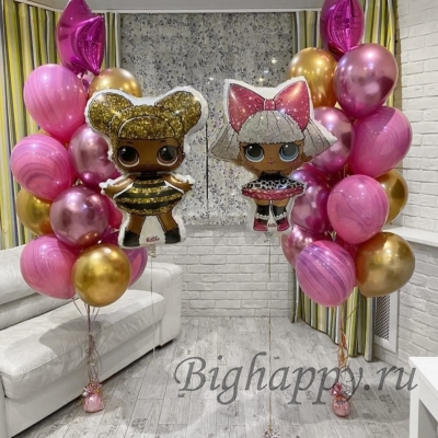 Воздушные шары с гелием в тематика «Куклы LOL» фото