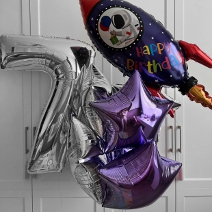 Воздушные шары "Космический День рождения" фото