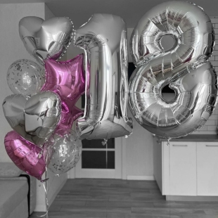 Воздушные шарики "Красивое совершеннолетие" фото