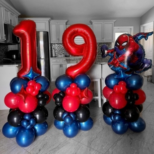 Композиция из воздушных шаров &laquo;Супергеройский Праздник&raquo; фото