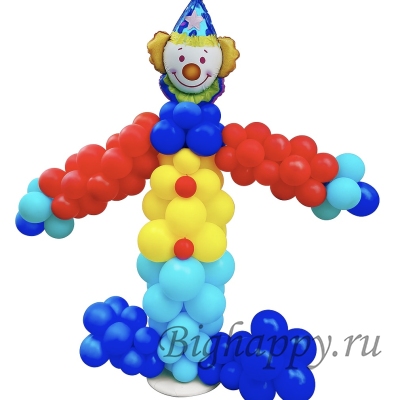 Фигура из шаров &quot;Клоун встречает гостей&quot; фото