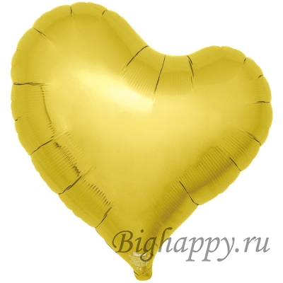 Фольгированное сердце с изгибом