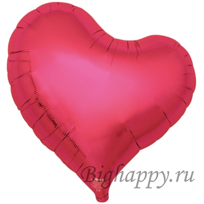 Фольгированное сердце с изгибом