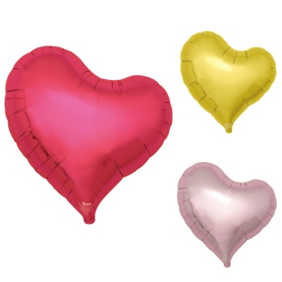 Фольгированное сердце с изгибом фото