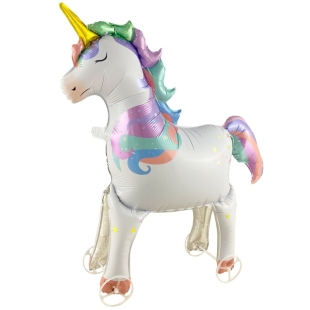 Ходячий шар "Единорог" на колесиках фото