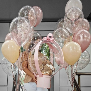 Набор из двух фонтанов и баблобокса &laquo;Очаровательный подарок&raquo; фото