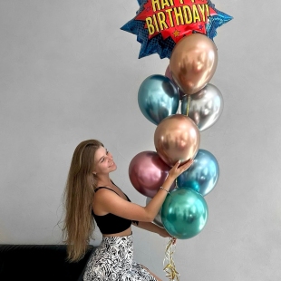 Фонтан из шаров с гелием &laquo;Взрыв эмоций&raquo; фото