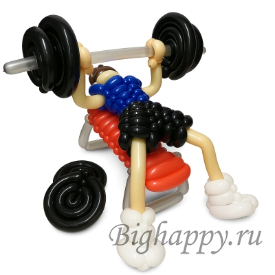 Фигура из воздушных шаров «Спортсмен со штангой»