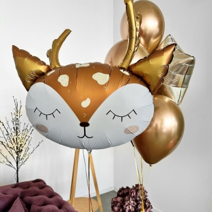 Композиция из воздушных шаров &laquo;Очаровательный Оленёнок&raquo; фото
