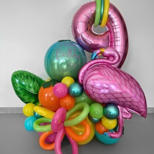 Композиция из воздушных шаров «Тропический праздник» фото