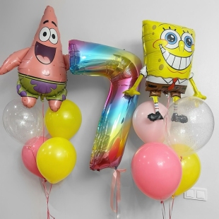 Воздушные шары &laquo;Подводное приключение с Губкой Бобом и Патриком&raquo; фото