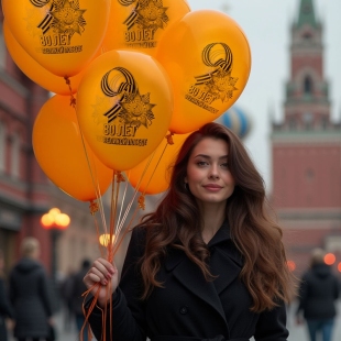 Воздушные шары &laquo;80 лет Великой Победе&raquo; фото