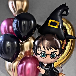 Воздушная композиция &laquo;Волшебник из Хогвартса&raquo; фото