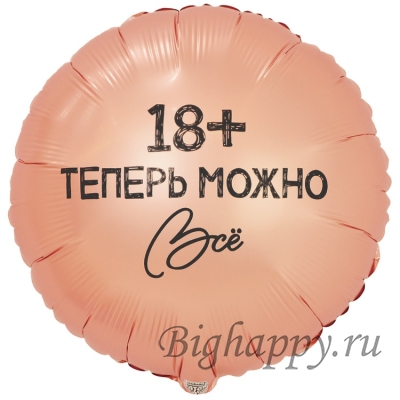 Фольгированный шар – круг «Теперь можно всё», 45 см фото